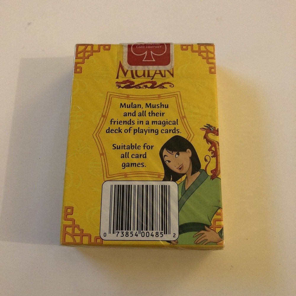 ✨2/$20 New Rare Disney Mulan Mushu Playing Cards Standard Deck No 485 Sealed USA - Picture 5 of 5